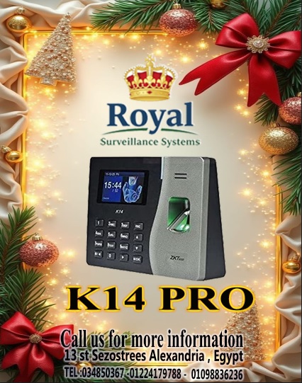 تحكم تام وكفاءة قصوى: جهاز ZKTeco K14 Pro لإدارة الحضور والانصراف بالإسكندرية