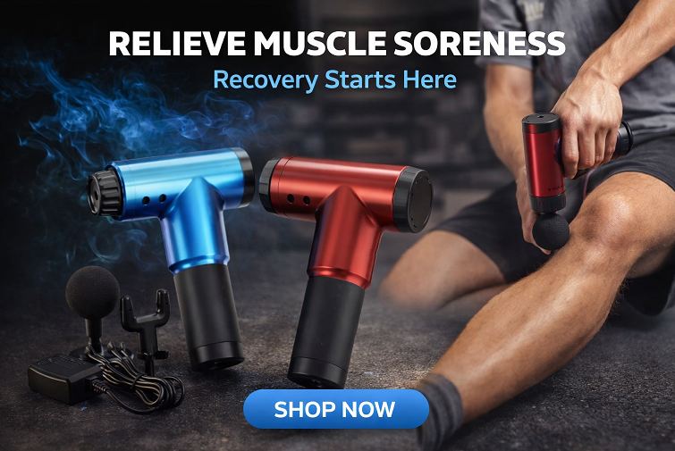جهاز المساج المسدس Fascial Gun لتخفيف الآلام والاسترخاء