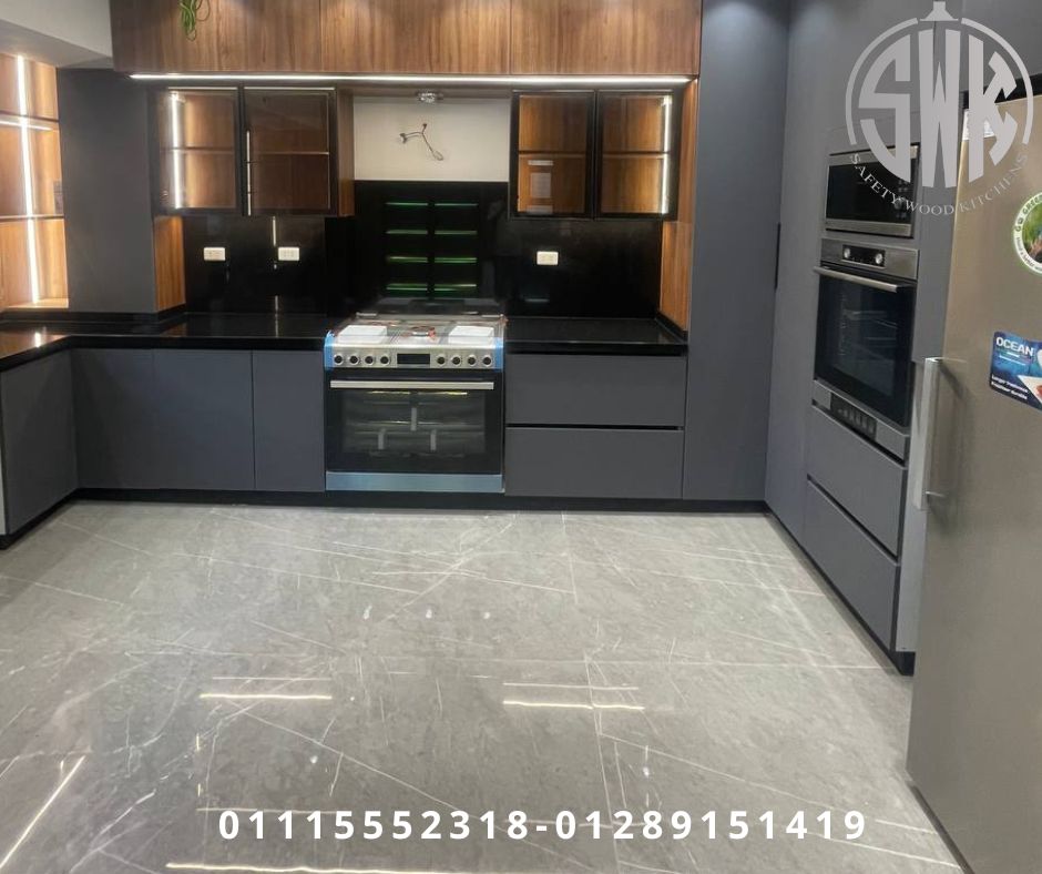 مطابخ مودرن تجمع بين الجمال والعملية SAFETY WOOD للمطابخ والدريسنج روم 📞01289151419 -01115552318