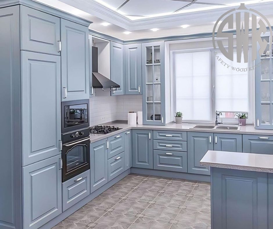 ديكورات مطابخ مودرن باللون الأبيض SAFETY WOOD للمطابخ والدريسنج روم 📞01289151419 -01115552318