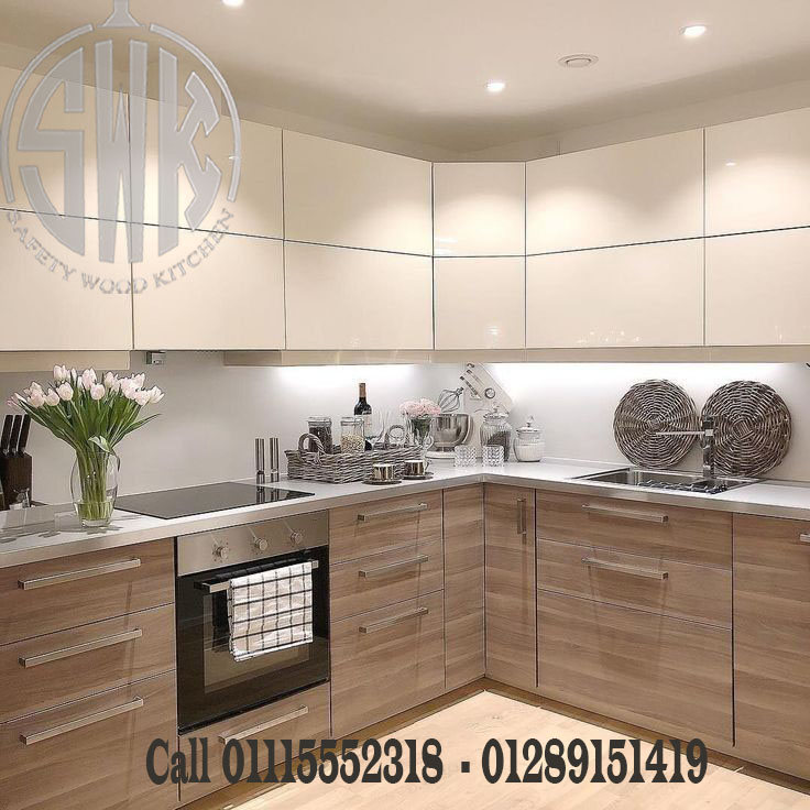 تصميم مطابخ مودرن مفتوحة على الريسبشن SAFETY WOOD للمطابخ والدريسنج روم 📞01289151419 -01115552318