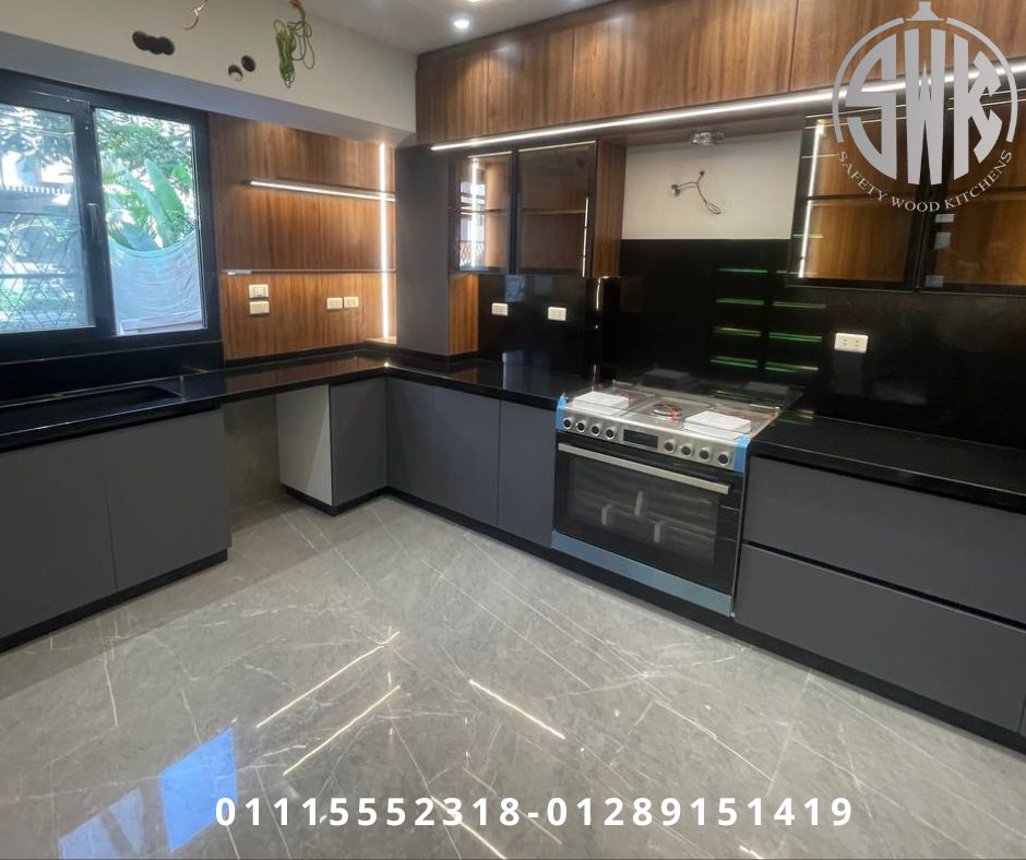 تصميمات مطابخ خشب حديثة SAFETY WOODKITCHEN للمطابخ والدرسينج روم 📞01289151419 – 01115552318