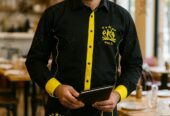 Restaurant and cafe uniforms-أفضل تصميمات الزى الموحد للمطاعم و الكافيهات -صور وموديلات يونيفورم ويتر -شركة ابو سيفين يونيفورم 01005622027