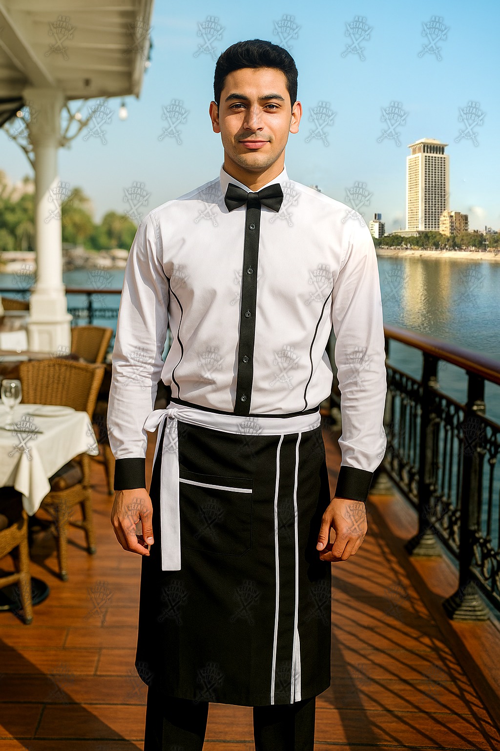 Restaurant and cafe uniforms-أفضل تصميمات الزى الموحد للمطاعم و الكافيهات -صور وموديلات يونيفورم ويتر -شركة ابو سيفين يونيفورم 01005622027