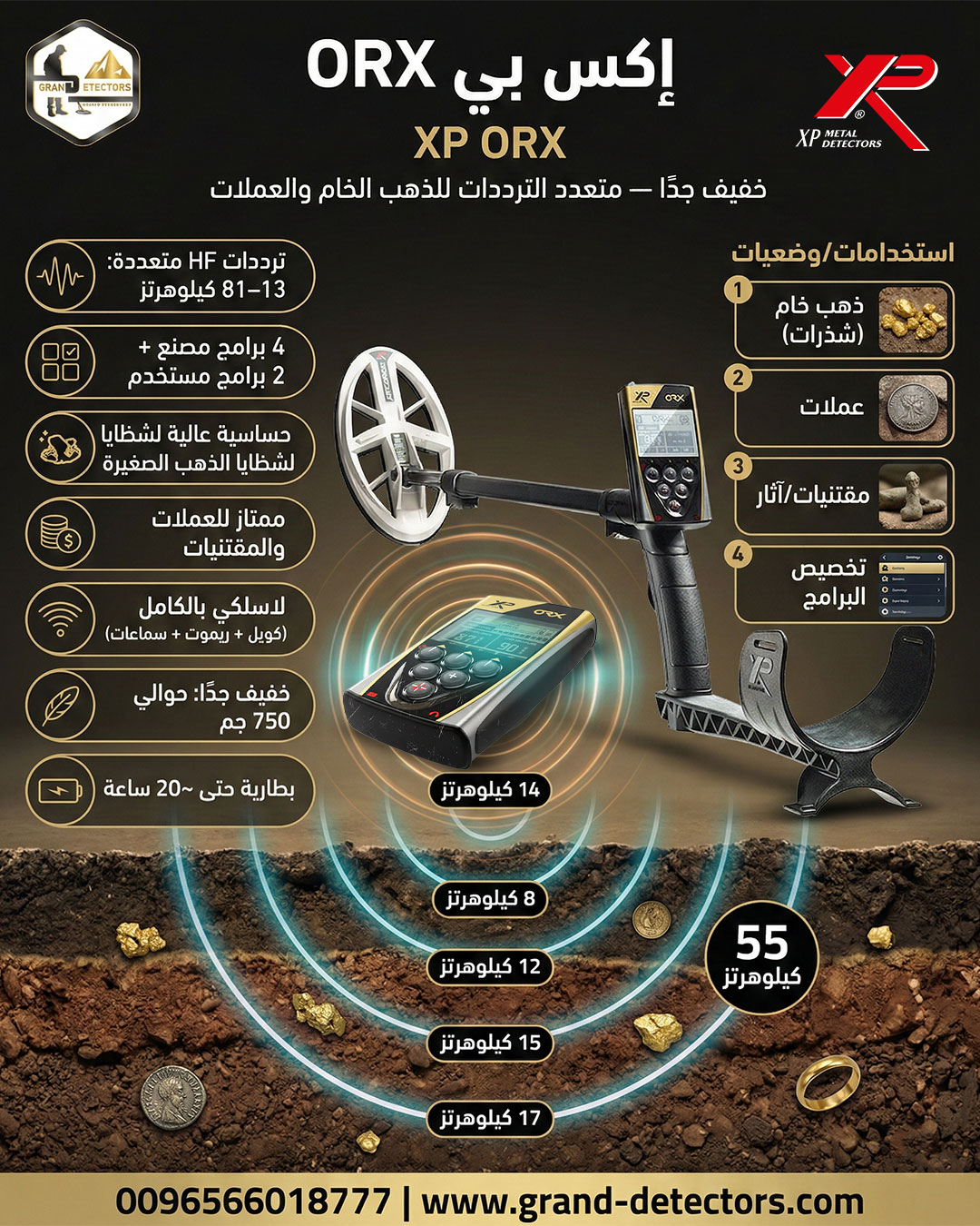 XP ORX – تكنولوجيا متقدمة للكشف عن الذهب الخام
