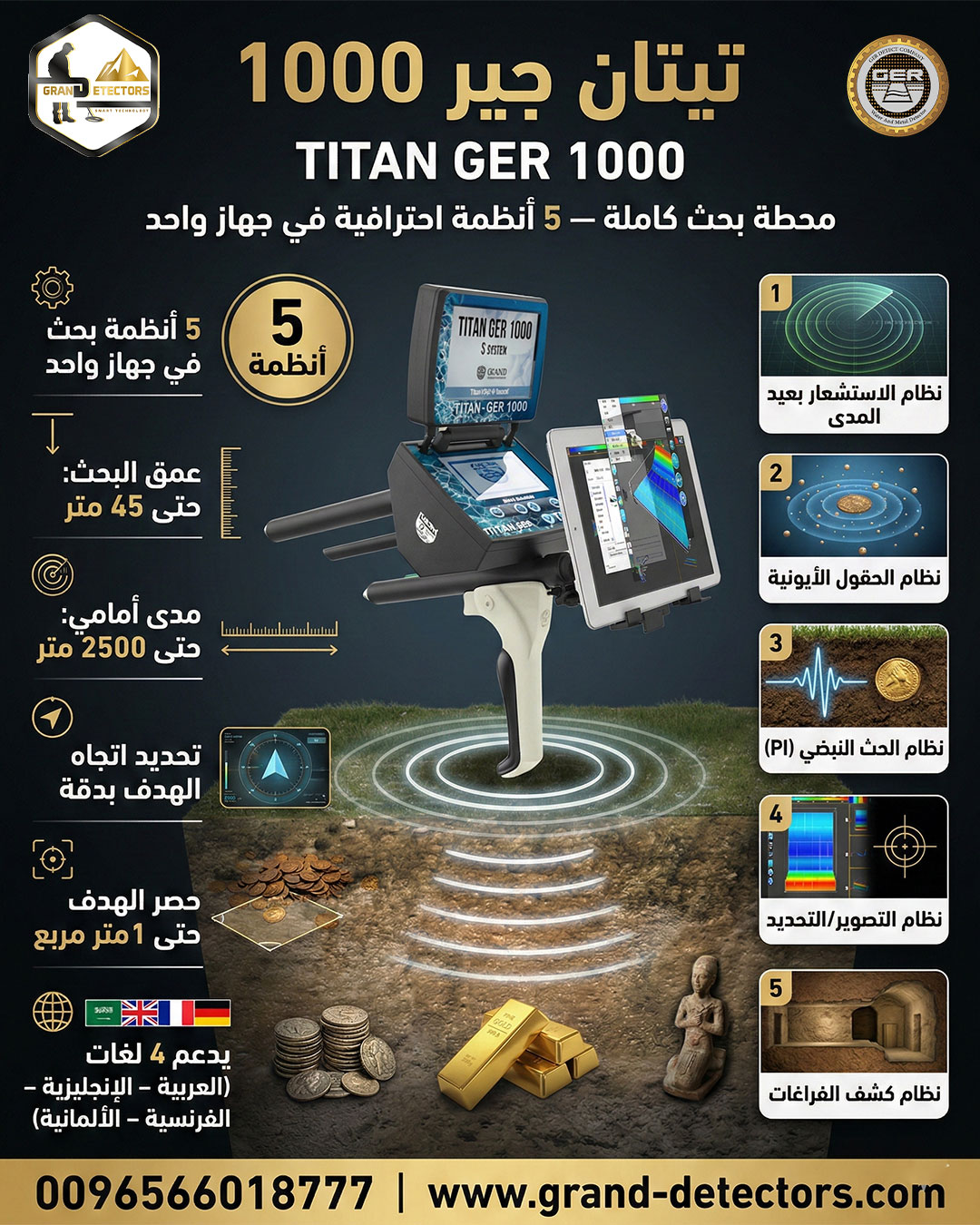 افضل جهاز لكشف الذهب والمعادن تيتان جير 1000 الألماني