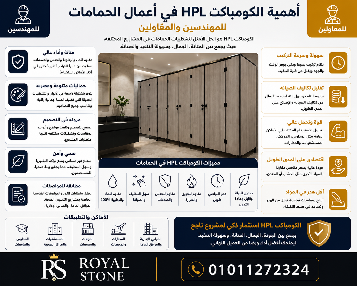 شركه رويال ستون للكومباكت hpl و الكوريان 12 مم