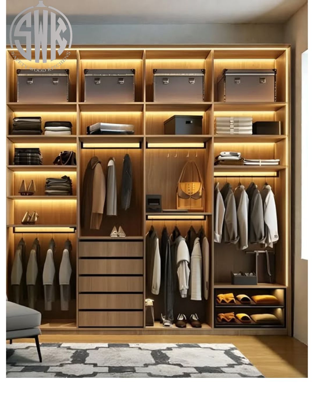 تصميم دريسينج روم 2026 من Safety Wood للمطابخ والدريسنج روم📞01289151419 -01115552318