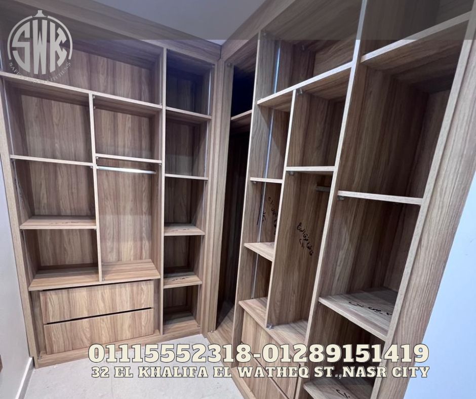 دريسينج روم مفتوح بضلف زجاج safetyWood للمطابخ والدريسنج روم📞01289151419 -01115552318